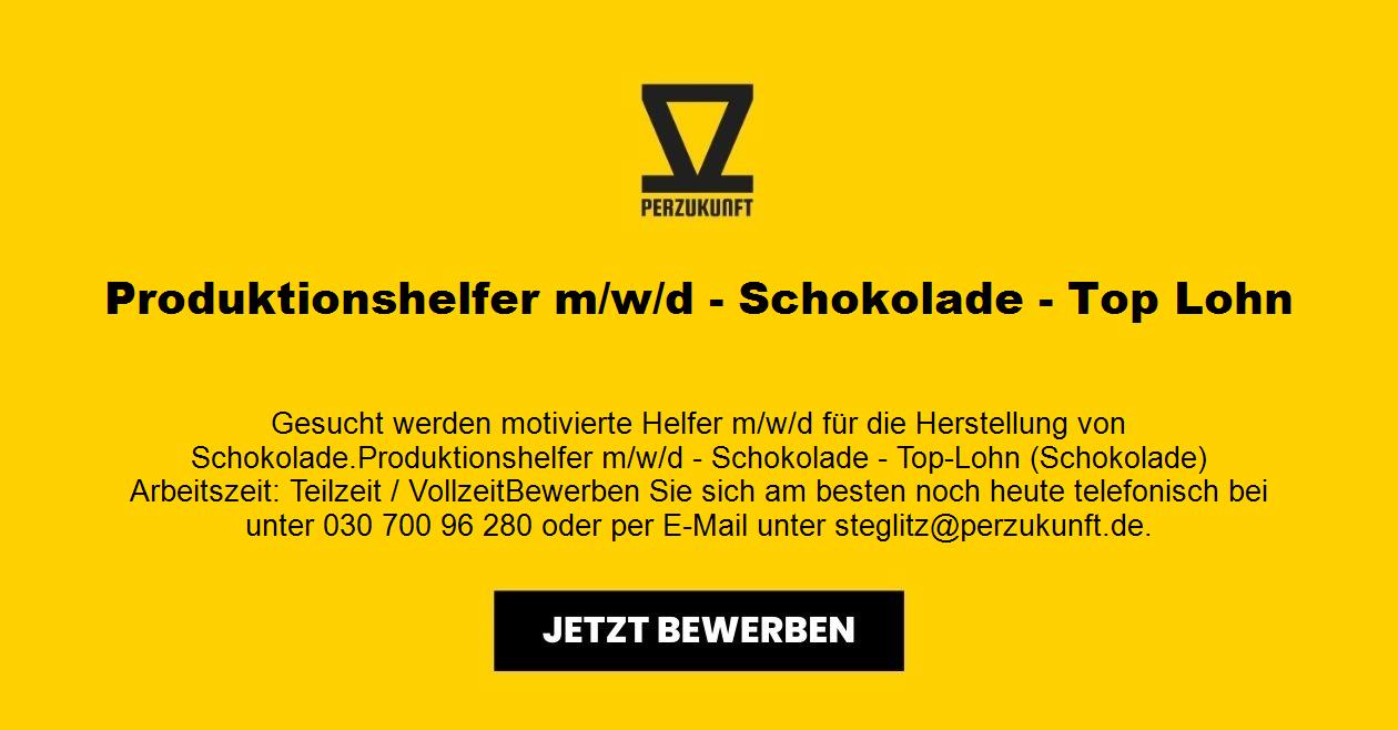Produktionshelfer m/w/d - Schokolade - Top Lohn