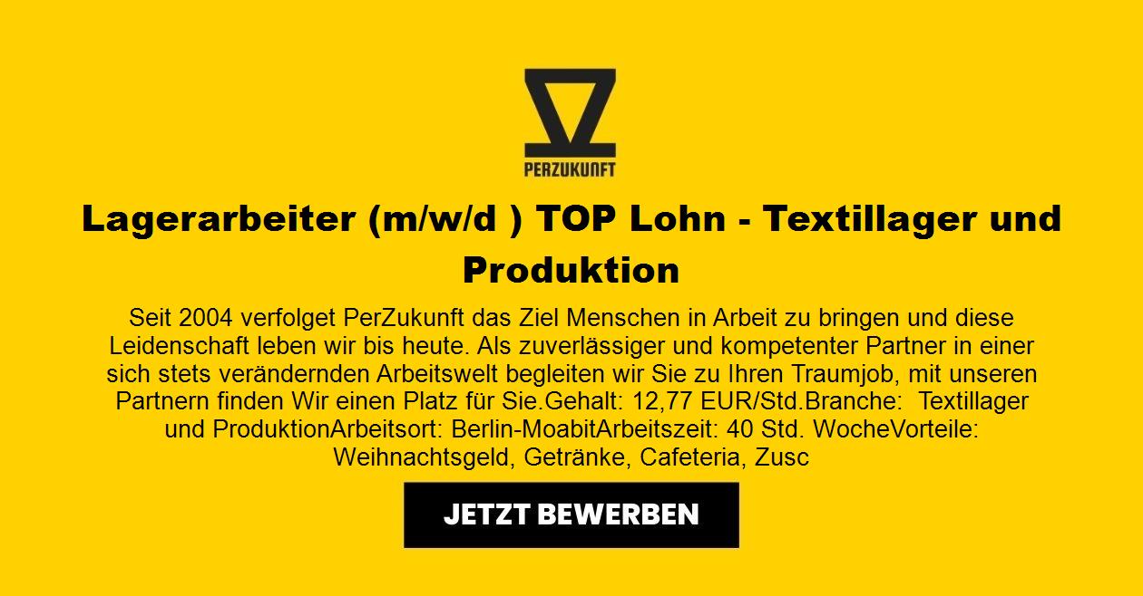 Lagerarbeiter (m/w/d) TOP Lohn - Textillager und Produktion