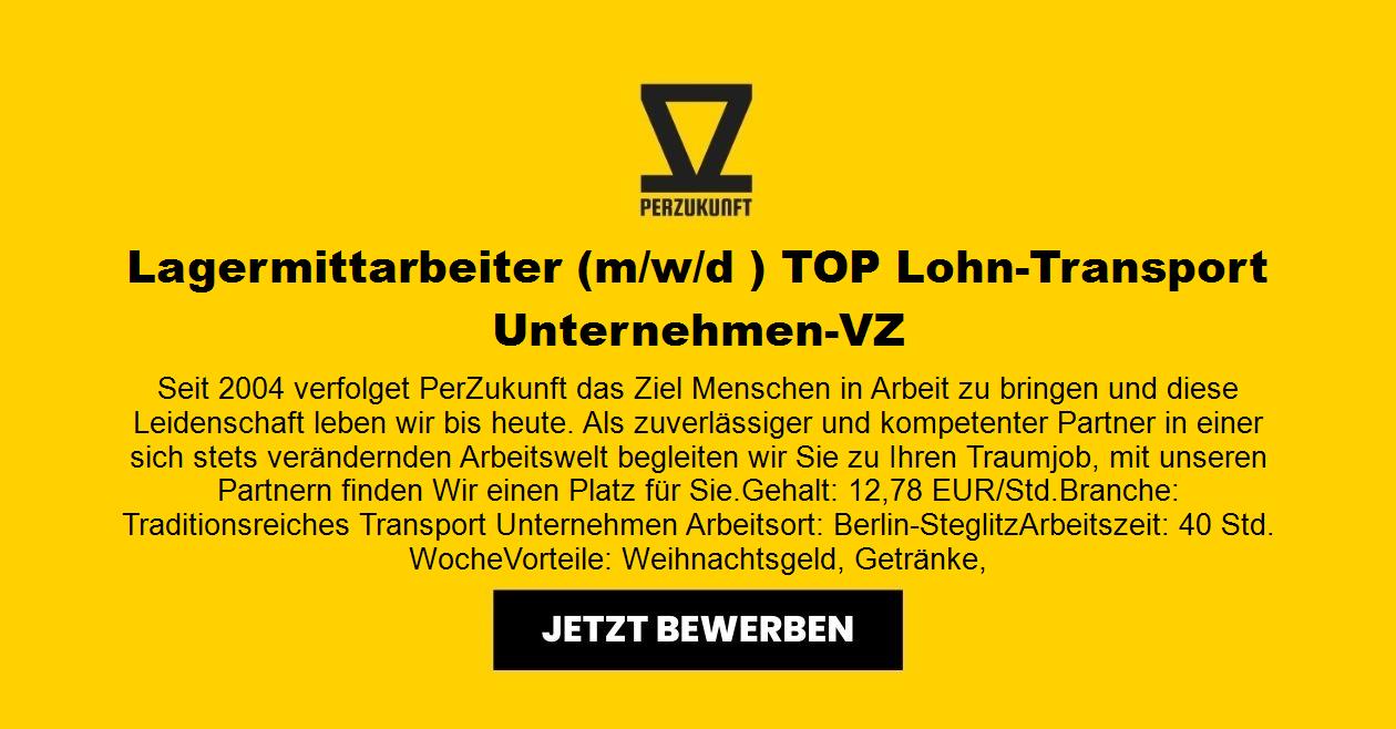 Lagermittarbeiter (m/w/d) TOP Lohn-Transport Unternehmen-VZ