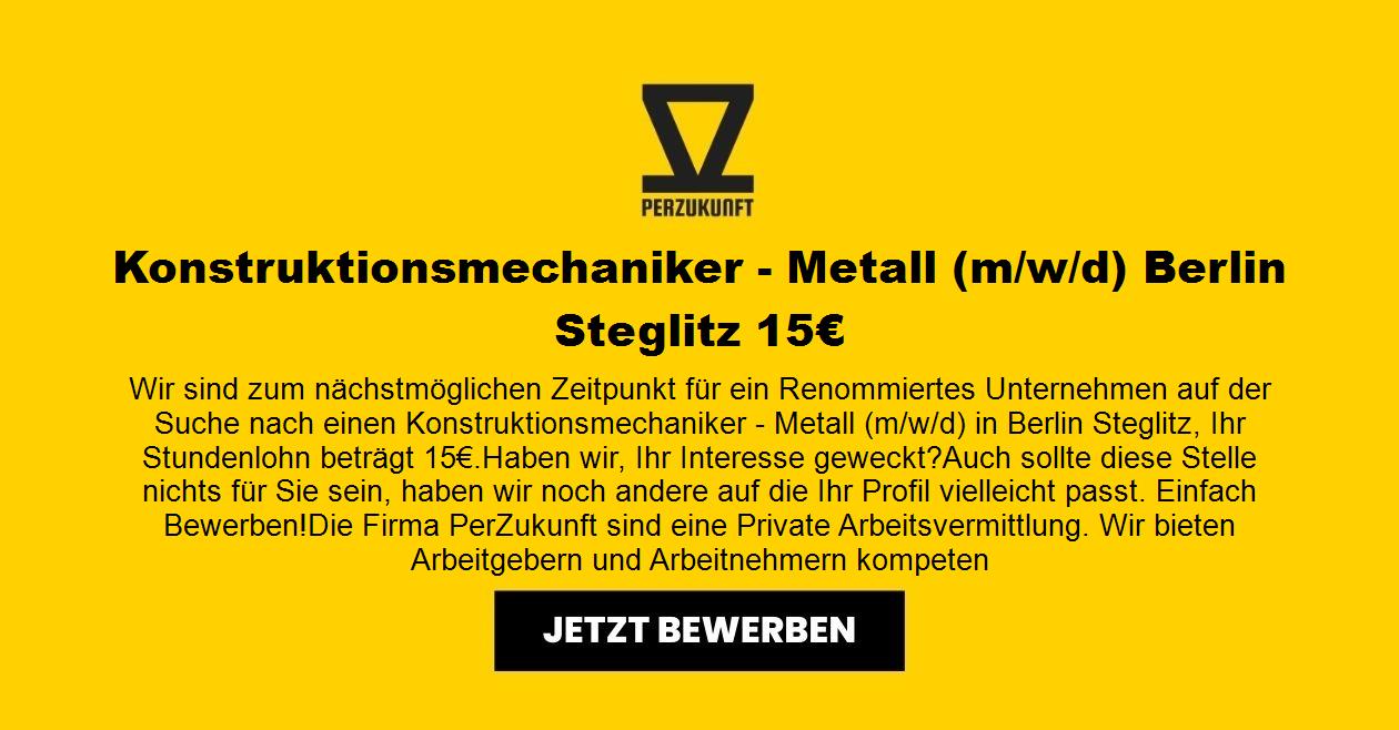 Konstruktionsmechaniker (m/w/d) - Metall - Steglitz - 32,41 EUR