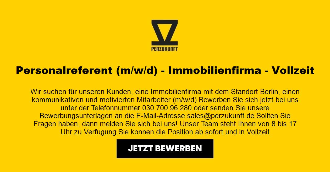 Personalreferent (m/w/d) Immobilienfirma - ab 3.880 €