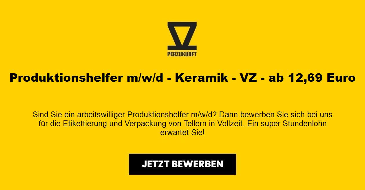 Produktionshelfer (m/w/d) - Keramik - VZ - ab 35,43 Euro