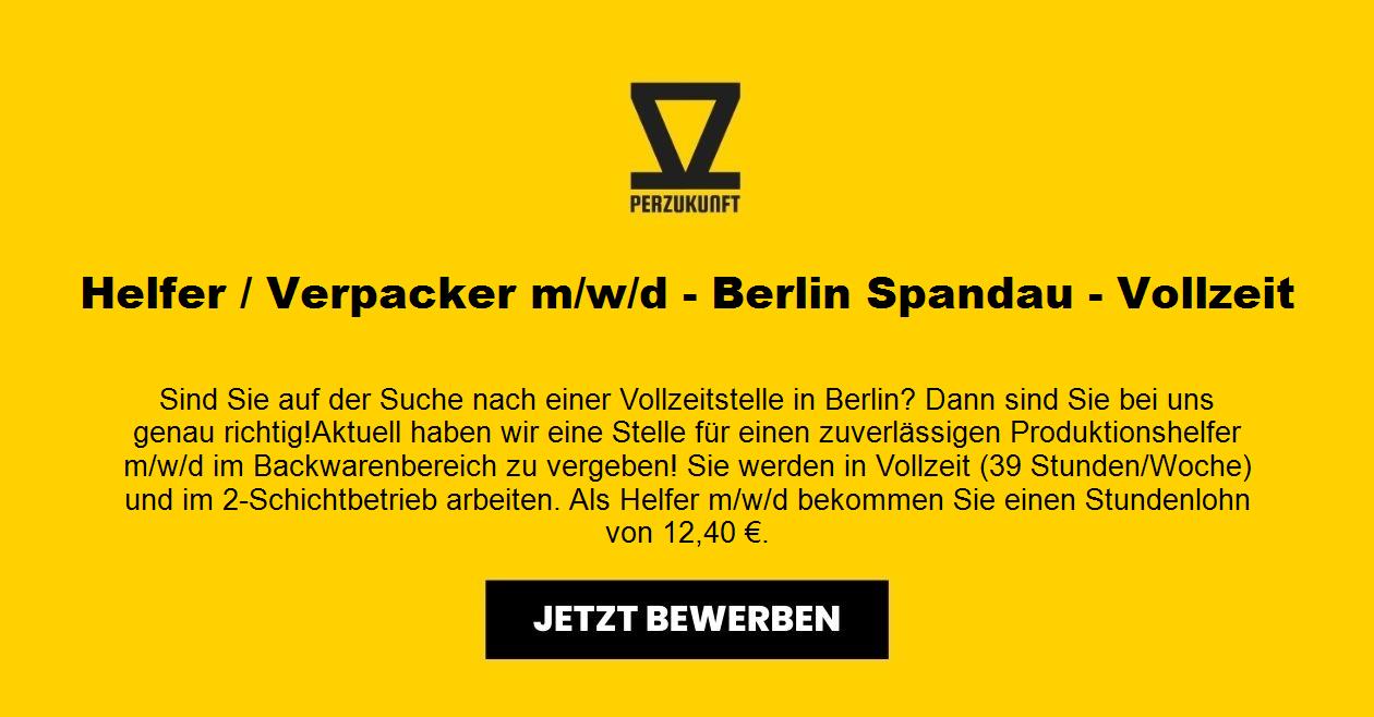 Helfer / Verpacker m/w/d - Berlin Spandau - Vollzeit