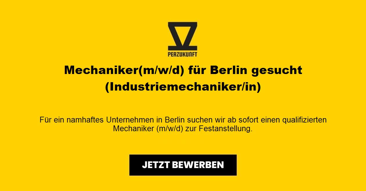 Mechaniker m/w/d für Berlin Industriemechaniker