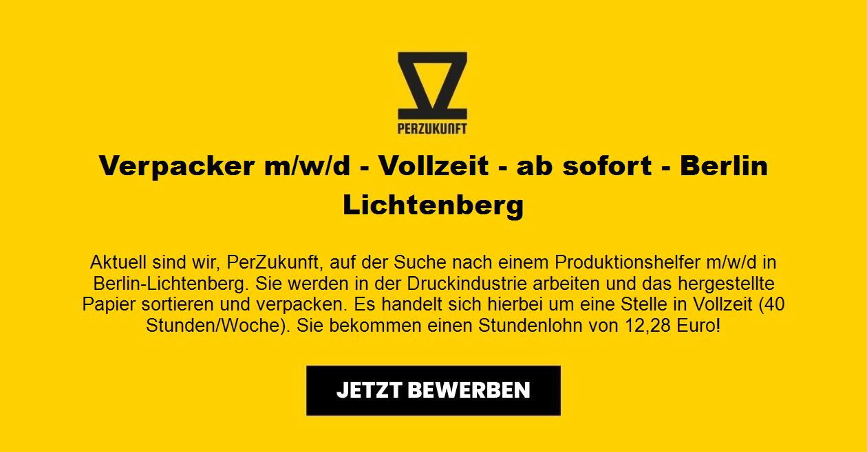 Verpacker (m/w/d) - VZ - ab sofort - Berlin Lichtenberg
