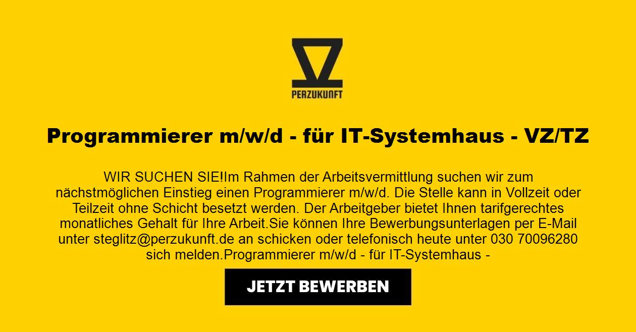 Programmierer (m/w/d) - IT-Systemhaus - VZ/TZ