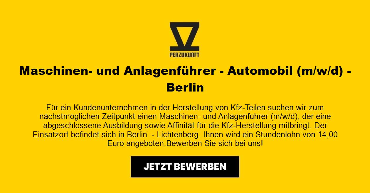 Produktionsmitarbeiter - Auto - Berlin Lichtenberg (m/w/d)