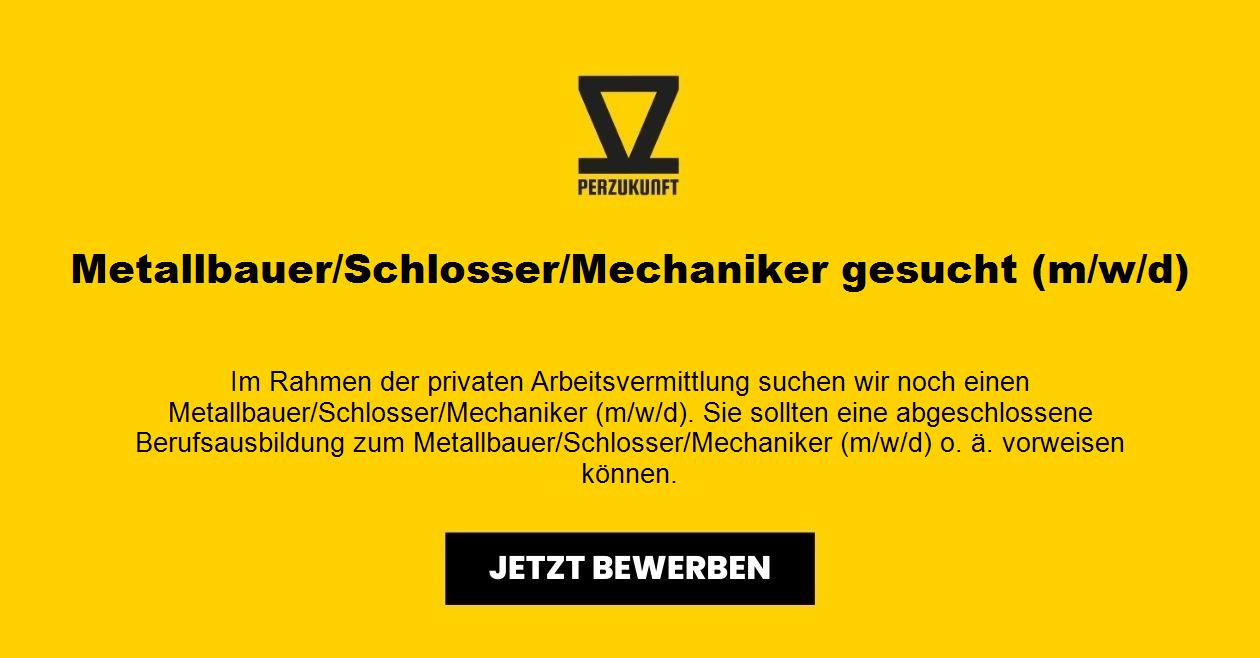 Metallbauer/Schlosser/Mechaniker m/w/d gesucht