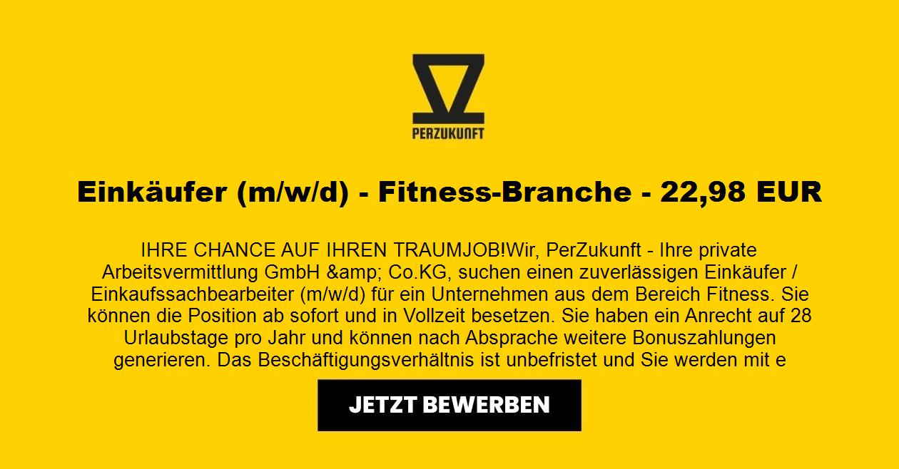 Einkäufer (m/w/d) - Fitness-Branche - 22,98 EUR
