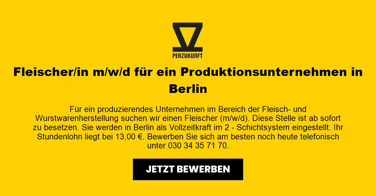 Fleischer/in m/w/d gesucht - Produktionsunternehmen
