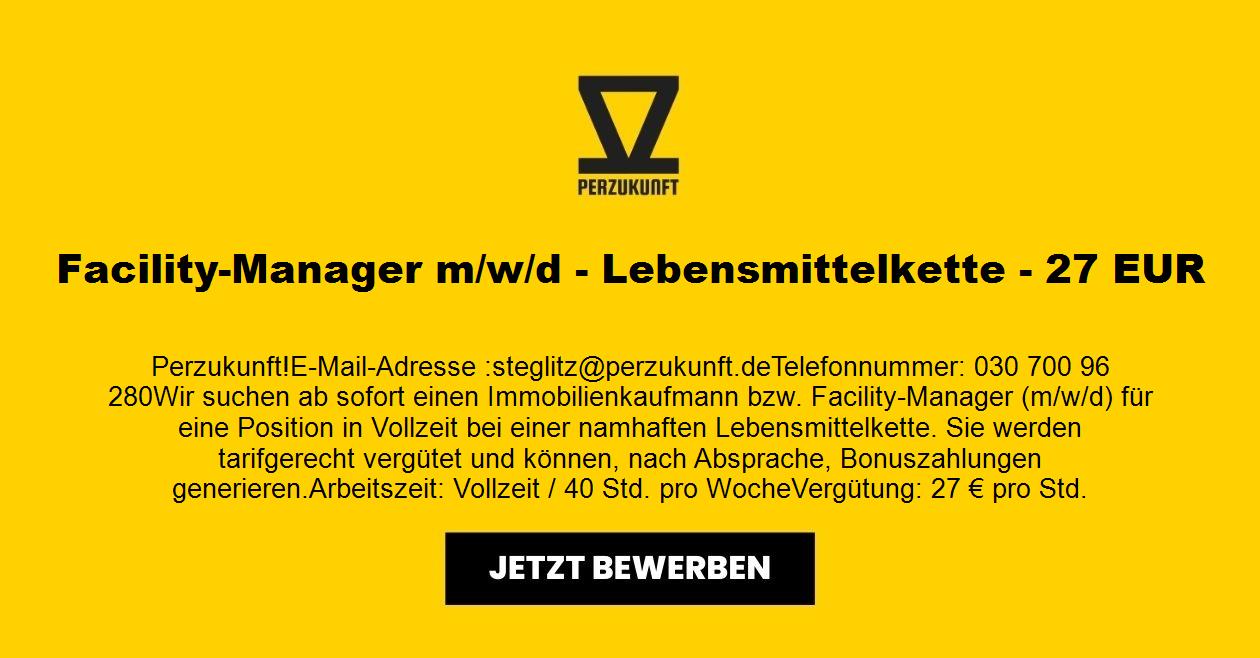 Facility-Manager (m/w/d) - Lebensmittelkette - 58,33 EUR