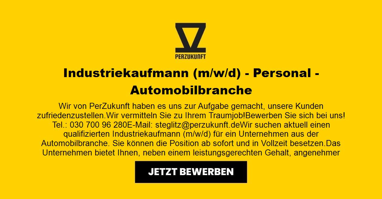 Industriekaufmann (m/w/d) - Personal - Automobilbranche