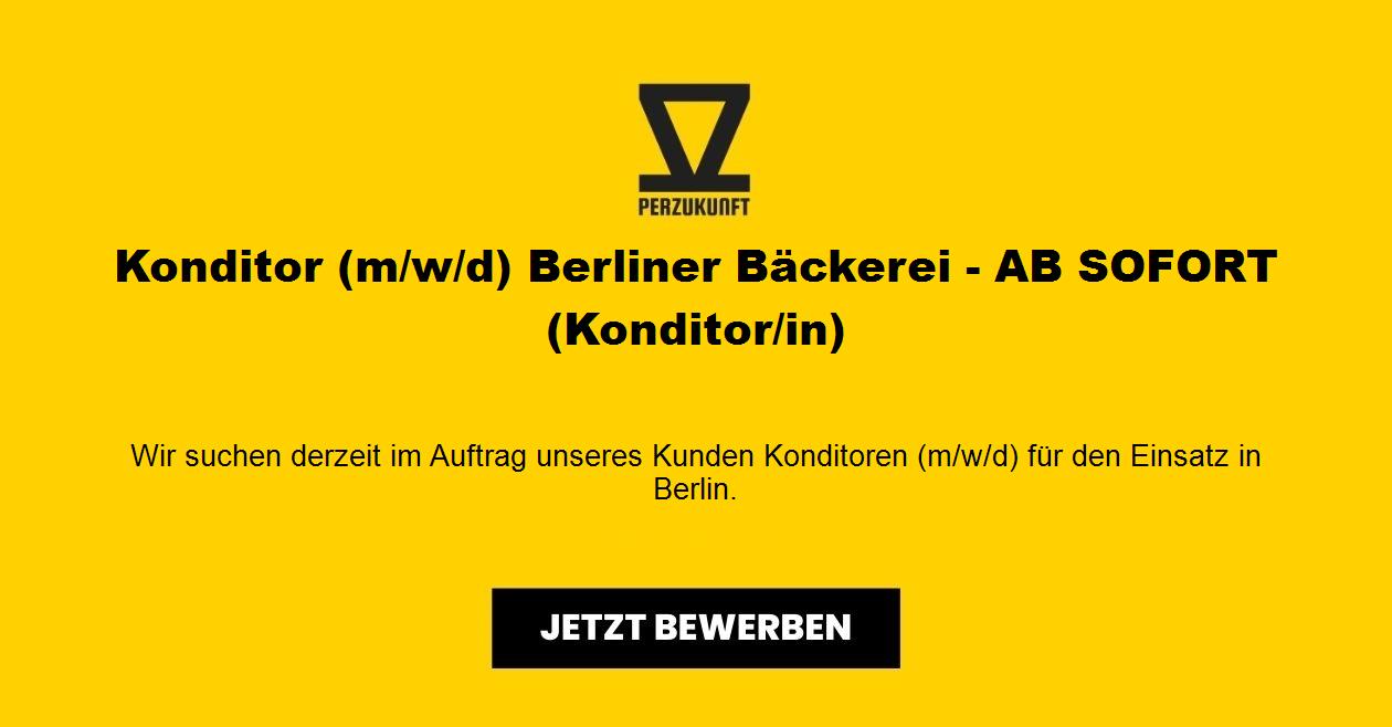 Konditor (m/w/d) Berliner Bäckerei - AB SOFORT