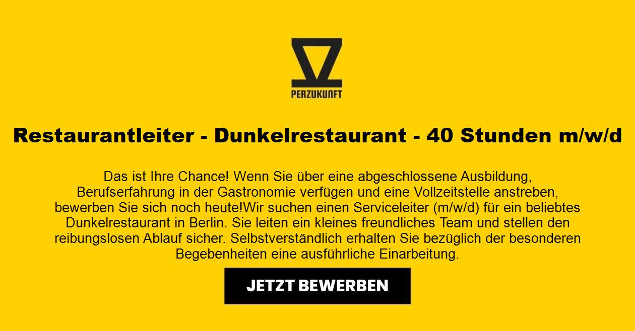 Restaurantleiter - Dunkelrestaurant - 40 Stunden (m/w/d)