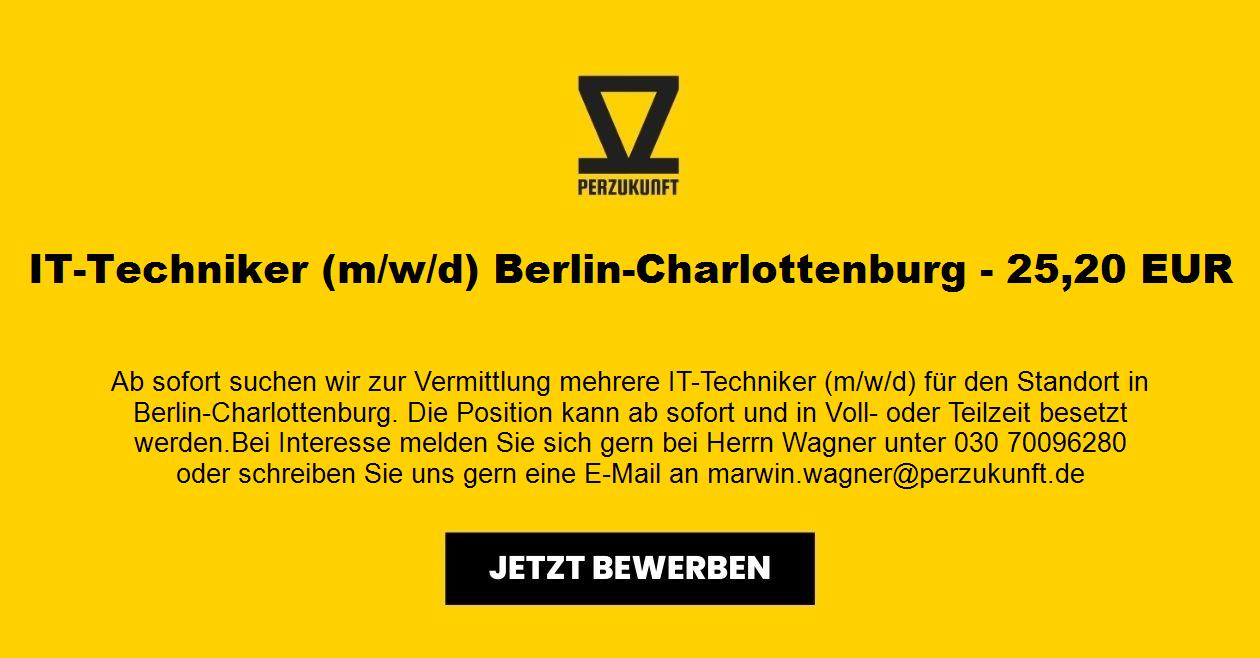 IT-Techniker (m/w/d) Berlin-Charlottenburg - 25,20 EUR