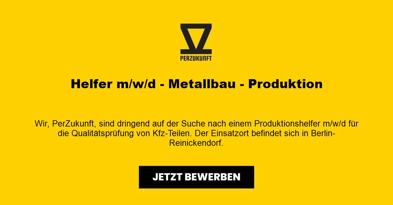 Helfer (m/w/d) - Metallbau - Produktion - gesucht