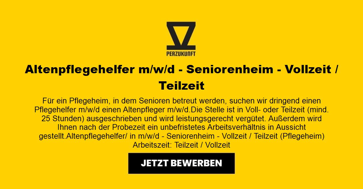 Altenpflegehelfer m/w/d - Vollzeit / Teilzeit