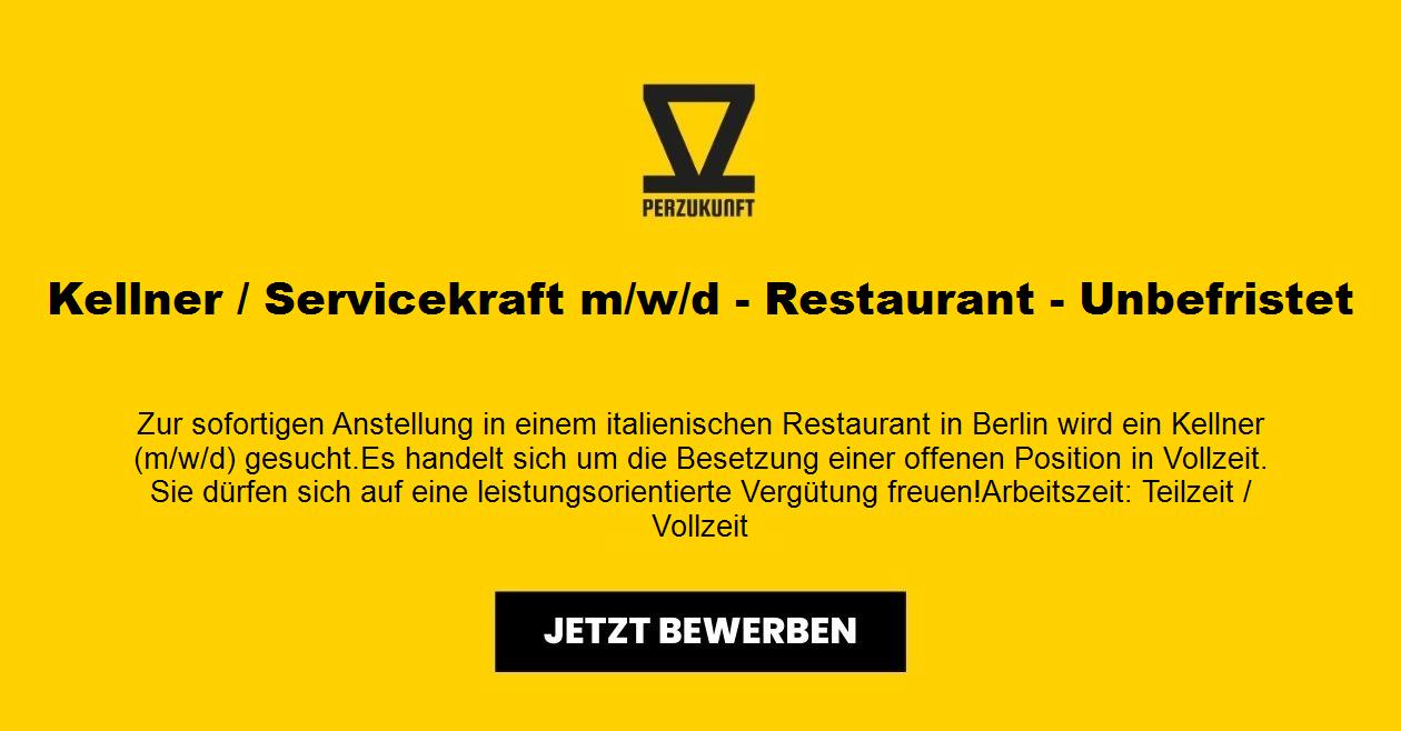 Kellner / Servicekraft (m/w/d) - Restaurant - Unbefristet