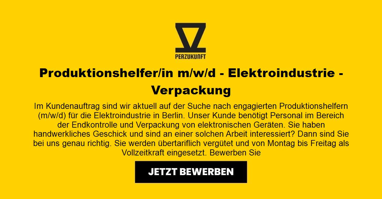 Produktionshelfer / Verpackung m/w/d - Elektroindustrie