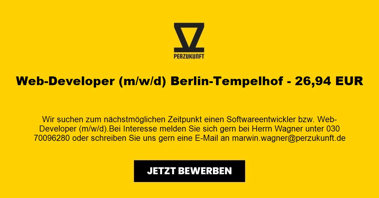 Web-Developer (m/w/d) Berlin-Tempelhof - 26,94 EUR