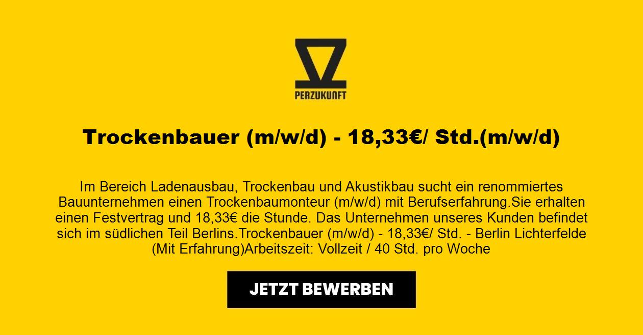 Trockenbauer (m/w/d) - 18,33€/ Std.(m/w/d)