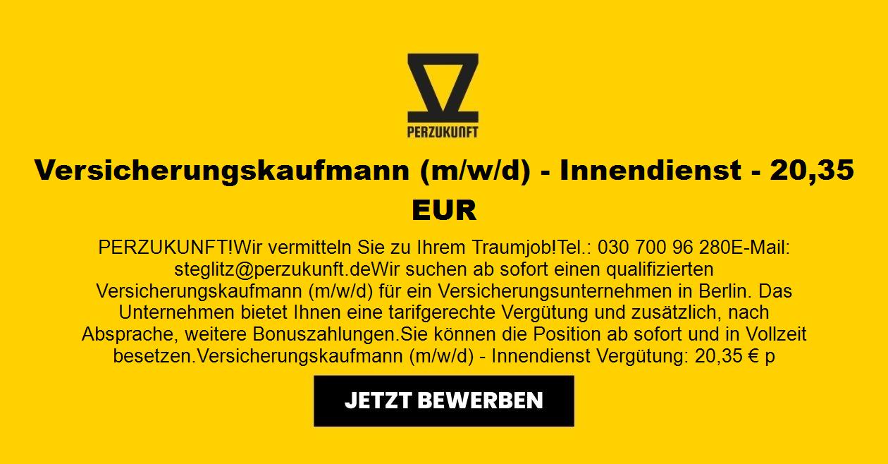 Versicherungskaufmann (m/w/d) - Innendienst - 43,97 EUR