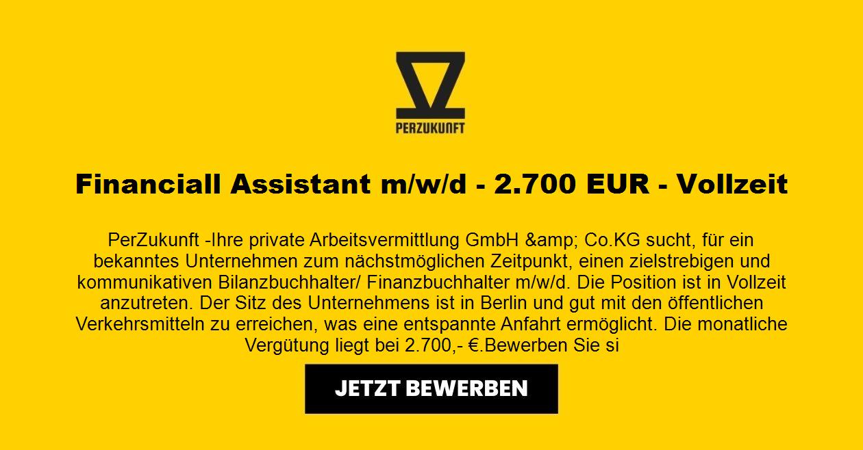 Financiall Assistant m/w/d - 5832,64 EUR - Vollzeit