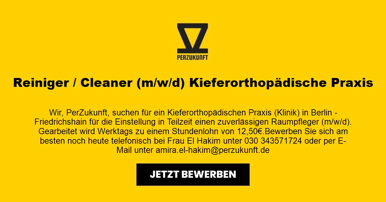 Reiniger / Cleaner (m/w/d) Kieferorthopädische Praxis 5585,12 €