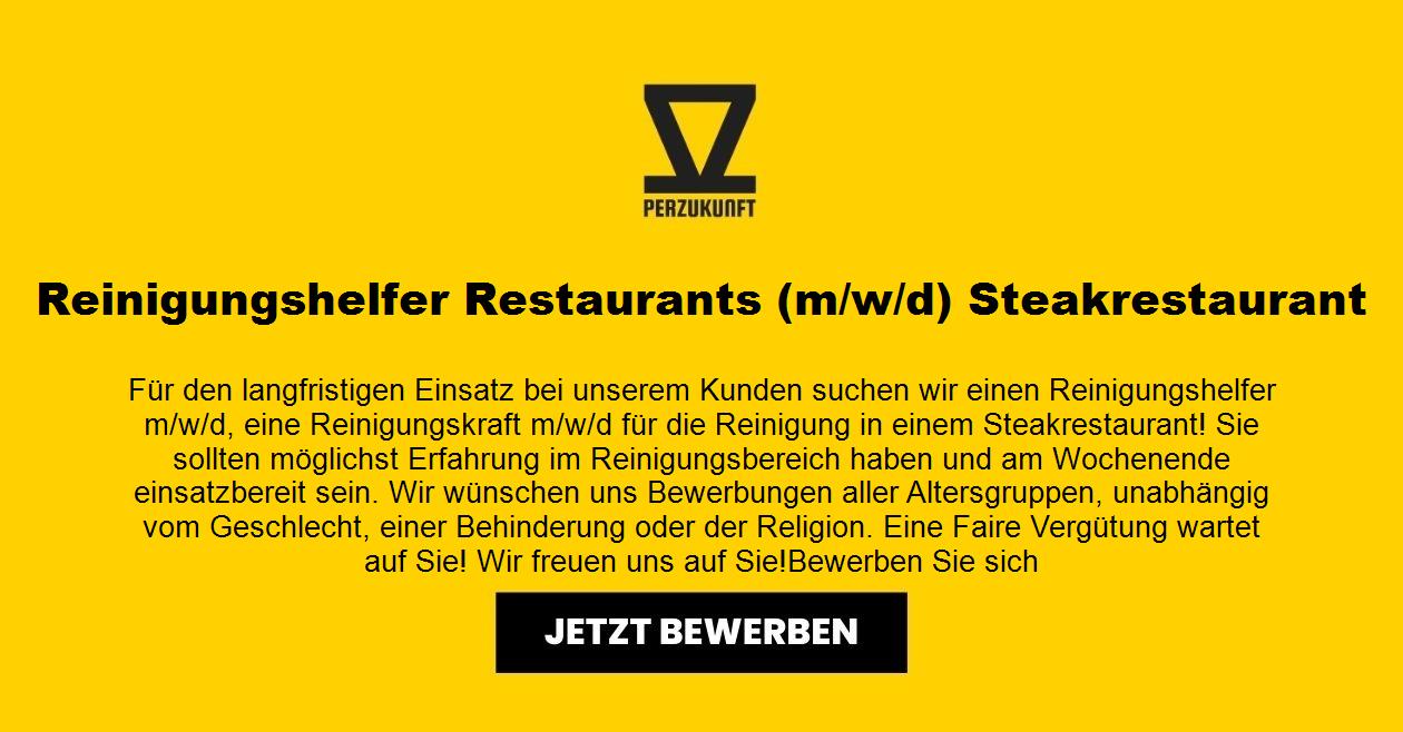 Reinigungshelfer / Cleaner Restaurants m/w/d Steakrestaurant