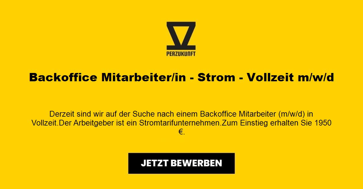 Backoffice Mitarbeiter - Strom - Vollzeit m/w/d