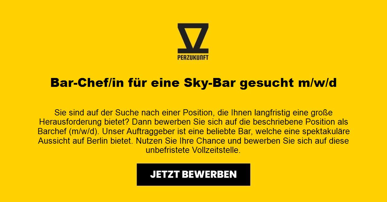 Bar-Chef/in für eine Sky-Bar gesucht (m/w/d)