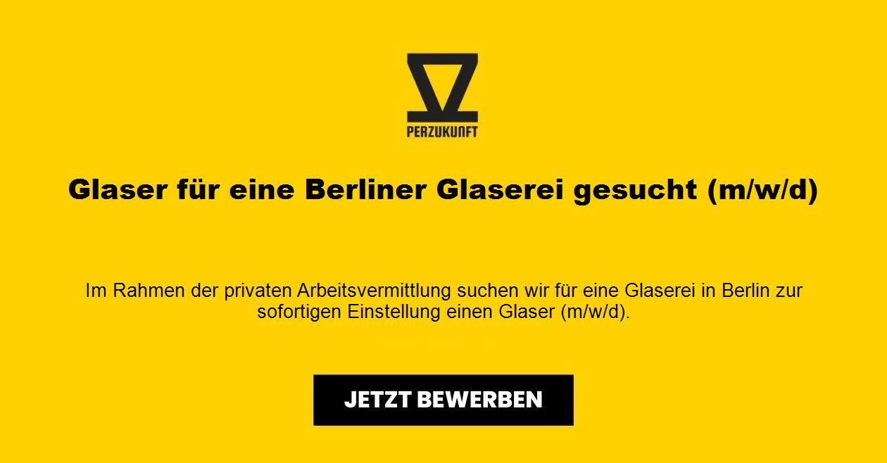 Glaser für eine Berliner Glaserei gesucht (m/w/d)