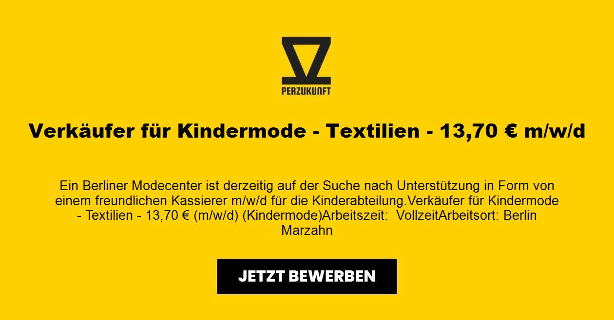 Verkäufer (m/w/d) für Kindermode - Textilien - 38,25 €