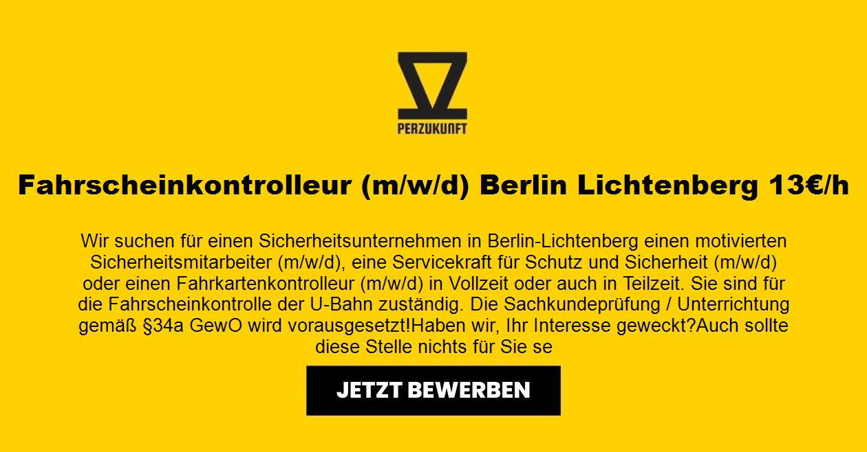 Fahrscheinkontrolleur (m/w/d) Berlin Lichtenberg 28,09€/h