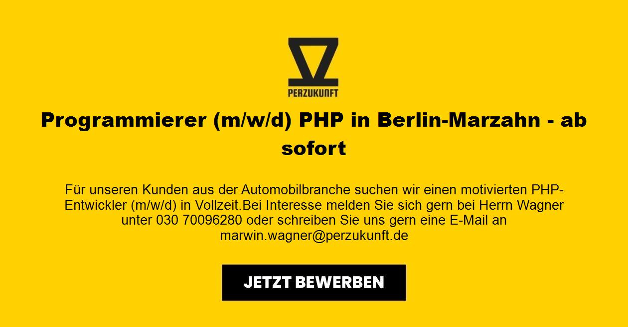 PHP - Programmierer m/w/d in Berlin Marzahn - ab sofort