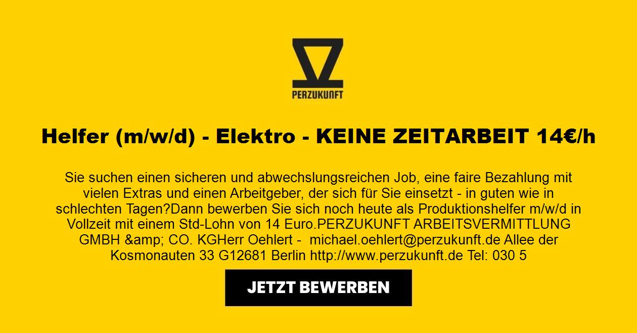 Helfer (m/w/d) - Elektro - KEINE ZEITARBEIT - 27,35 Euro/Std
