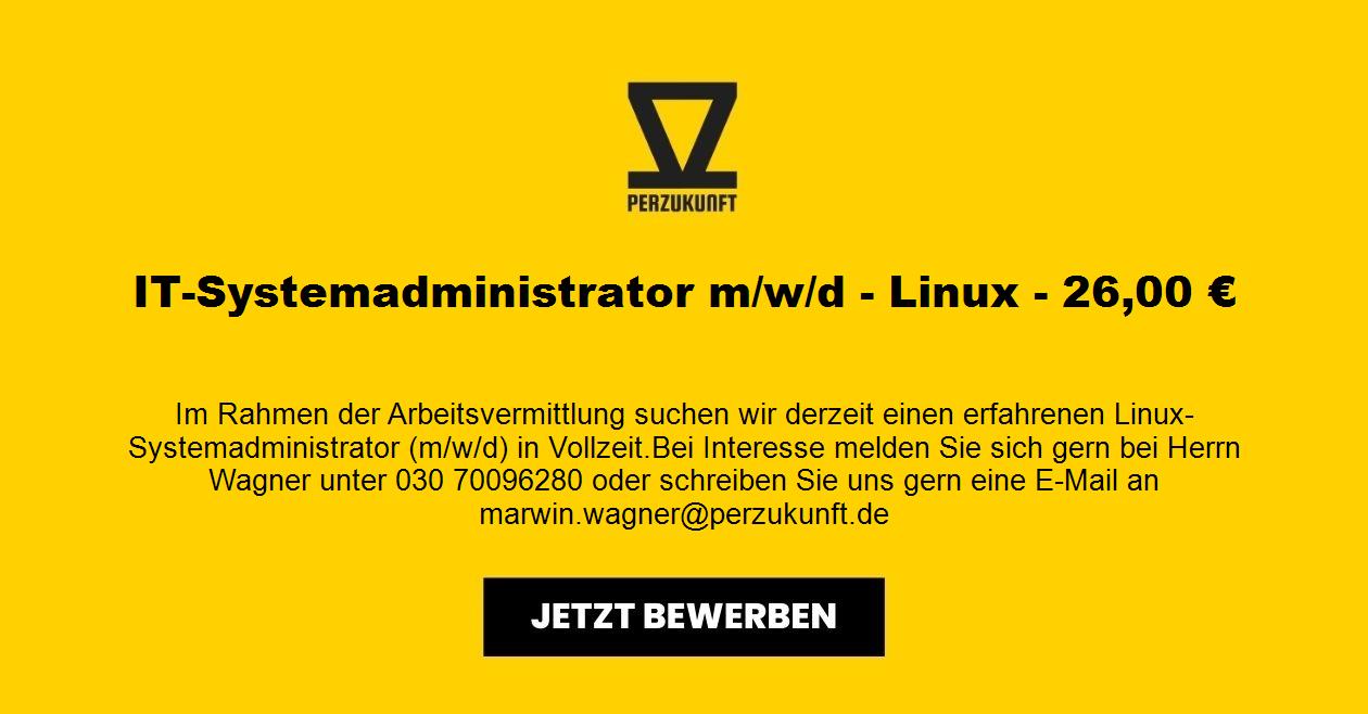 IT-Systemadministrator (m/w/d) - Linux - 72,61 €