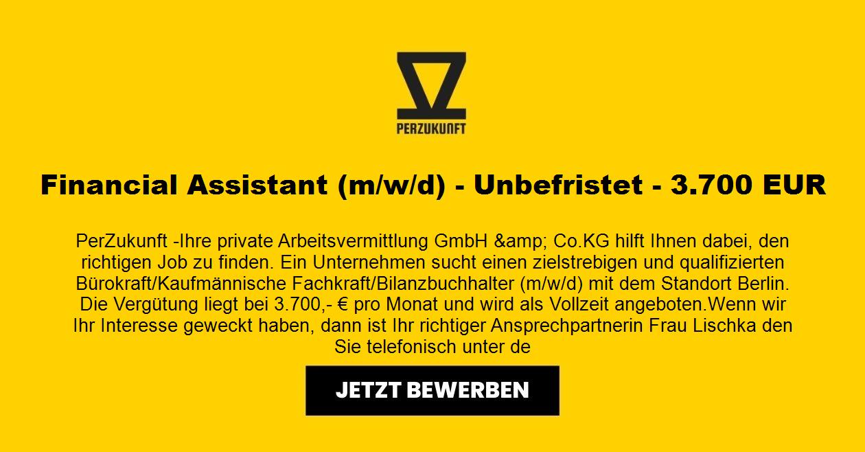 Financial Assistant m/w/d - Unbefristet - 7992,88 EUR