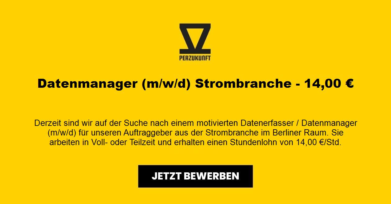 Datenmanager m/w/d - Strombranche - Teilzeit / Vollzeit.