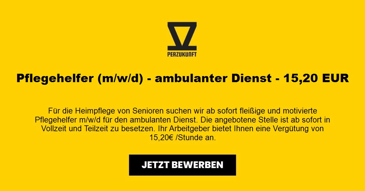 Pflegehelfer (m/w/d) - ambulanter Dienst  -  32,83 EUR