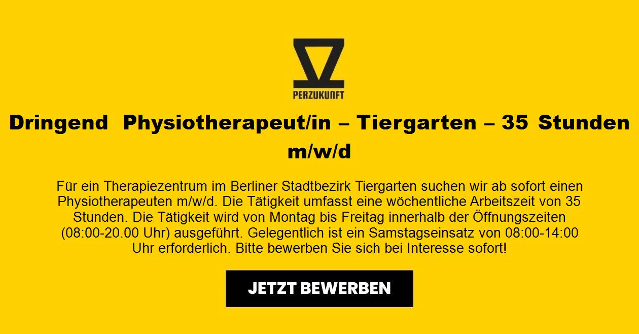 Dringend Physiotherapeut (m/w/d) – Tiergarten – 35 Stunden