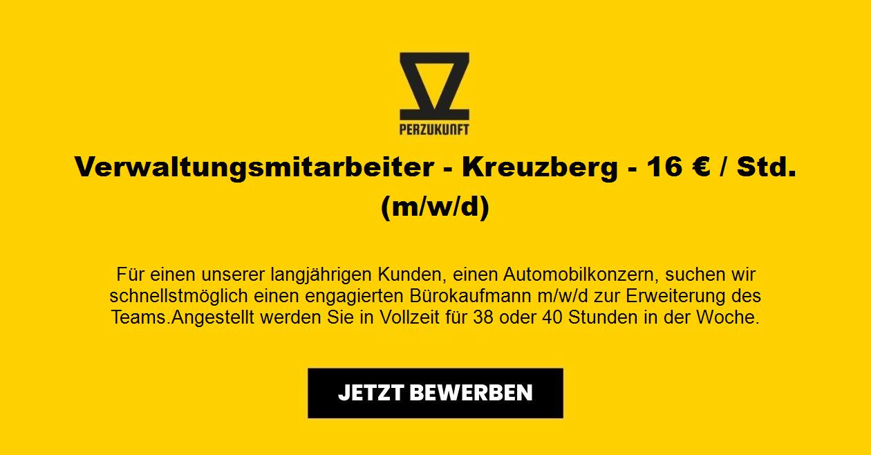 Verwaltungsmitarbeiter (m/w/d) Kreuzberg - ab 34,55 € / Std.