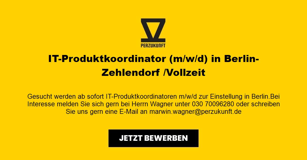 IT-Produktkoordinator (m/w/d) - Berlin-Zehlendorf - Vollzeit