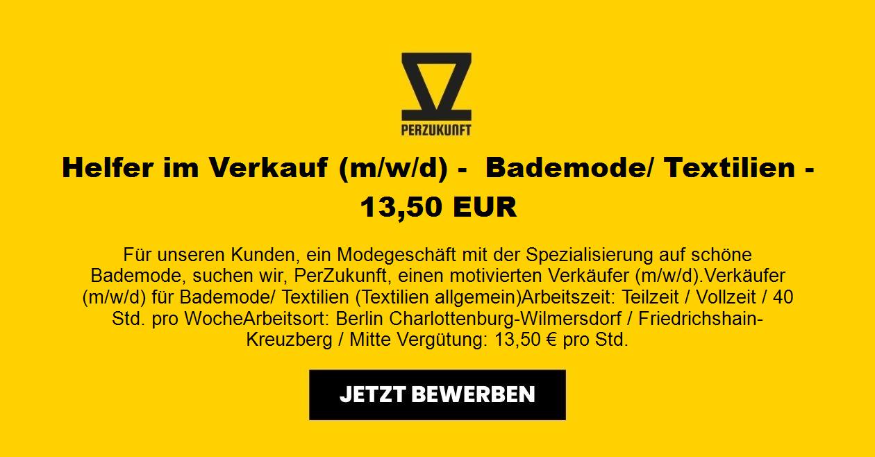 Helfer im Verkauf m/w/d -  Bademode/ Textilien - 29,16 EUR