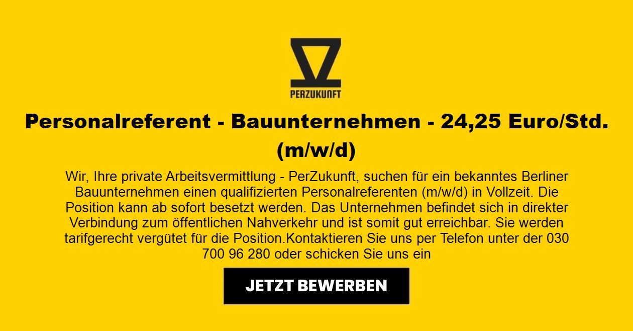 Personalreferent m/w/d - Bauunternehmen - 52,39 Euro/Std.