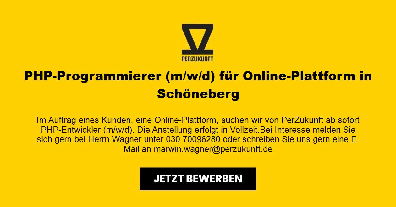 PHP-Programmierer m/w/d für Online-Plattform in Schöneberg