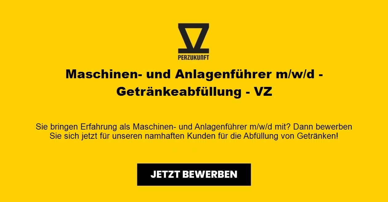 Maschinen-/Anlagenführer (m/w/d) - Getränkeabfüllung - VZ