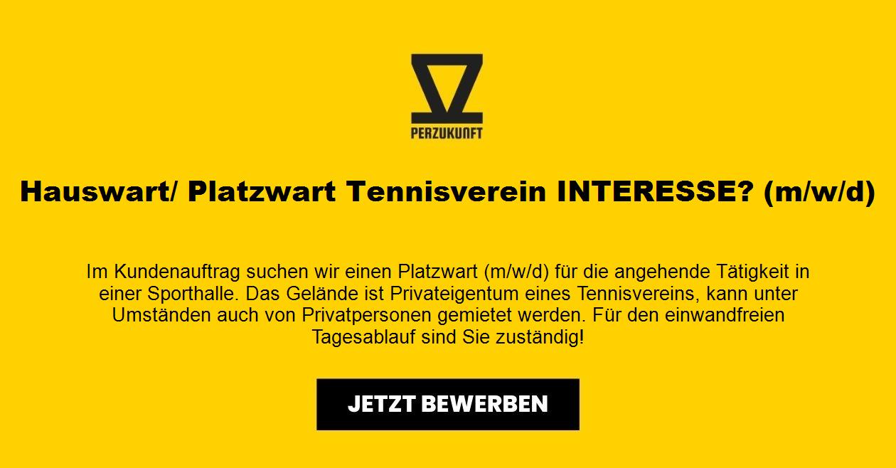 Hauswart / Platzwart gesucht - Tennisverein (m/w/d)