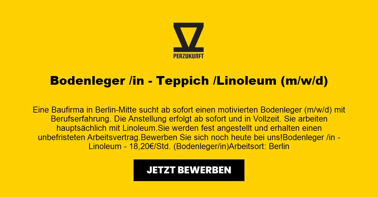 Bodenleger - Teppich /Linoleum (m/w/d)