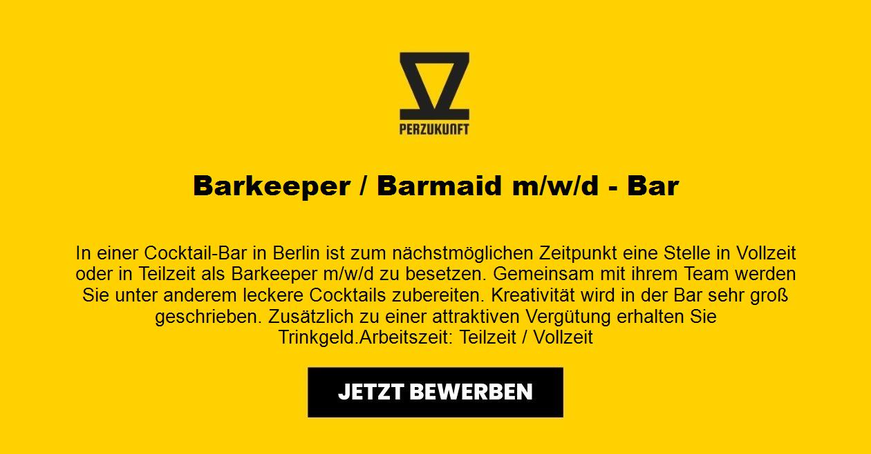 Barkeeper / Barmaid (m/w/d)